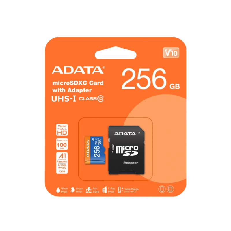 MicroSD 256GB ADATA 2 en 1 Clase 10 UHS-I