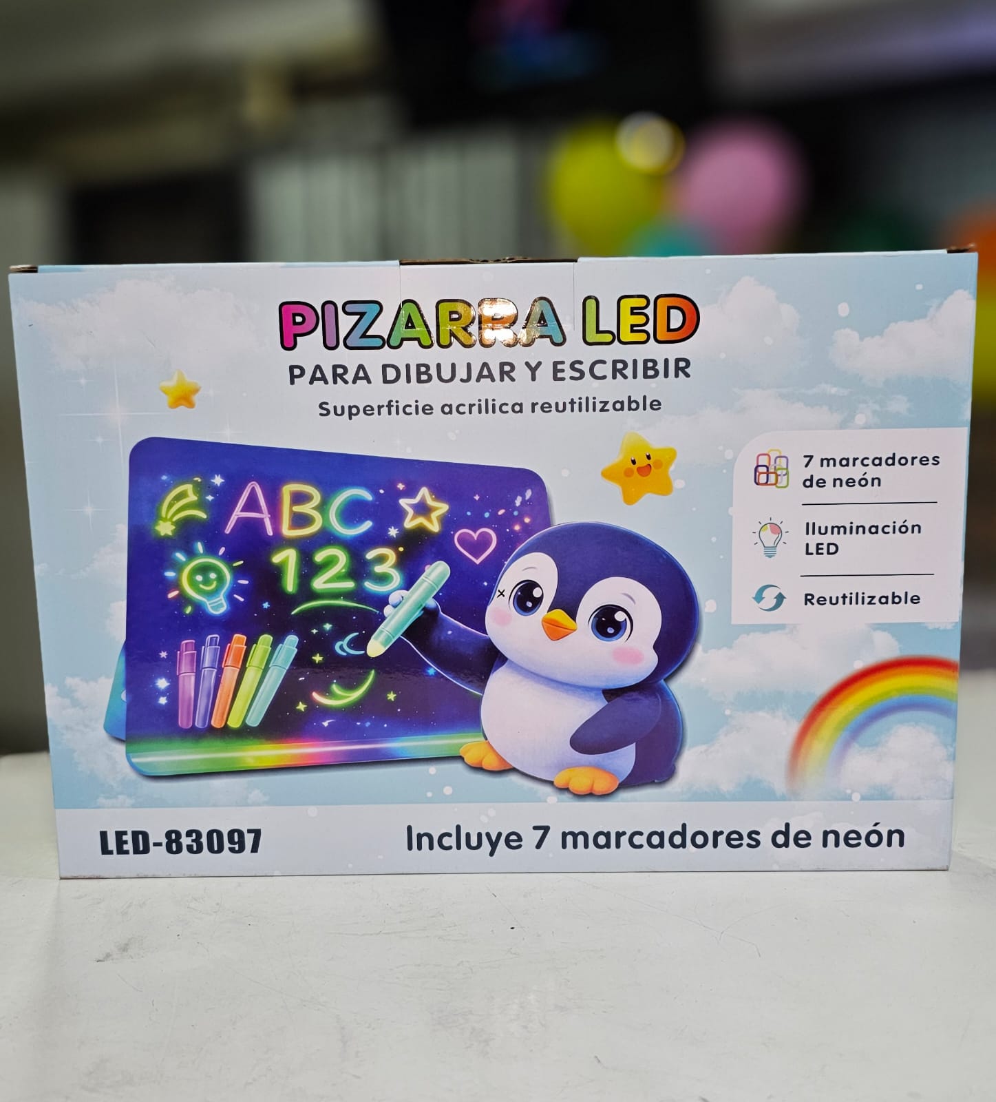Pizarra LED 20x30cm Acrilica Colores